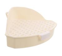 Hohopeti Triangular Rabbit Litter Pan Capacity Small Pet Potty Trainer Corner Toilet for Bunny Chinchillas Guinea Pigs Space-saving Design Suitable for Living Rooms and Gardens