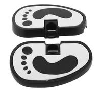 Hohopeti Tricycle Footrest Pedals Large Non-Slip Plastic Replacement for Stroller and Youth Bicycles White Bike Pedal Assembly for Enhanced Stability and Easy Maintenance