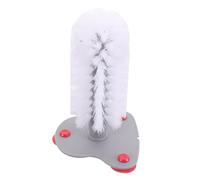 Hohopeti Turtle Back Brush for Pets Turtle Shell Cleaning Brush Suction Cup Reusable Bristled Scrub Tank Accessories Cleaning