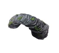 Hohopeti Turtle Basking Platform Resin Aquarium Ornament with Ramp Climbing Hideout for Fish Tank Decoration Semi-aquatic Reptile Cave and Natural Habitat Simulation