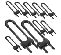 Hohopeti U-Shaped Child Safety Latches for Boys and Girls Doors Locks, ABS Material, No Need to Punch, Prevent Children from Opening Cabinet Fridge Doors by Mistake, Black, 12Pcs