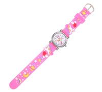 Hohopeti Unicorn Watch for Boys, Colorful Plastic Strap Wristwatch, Student Cartoon Analog Watch for Ages 3-8, Pink Snap Band Wristwatch for Birthday