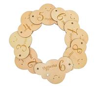 Hohopeti Unique Baby Milestone Blocks Wooden Monthly Milestone Discs Baby Announcement Sign for Baby Shower