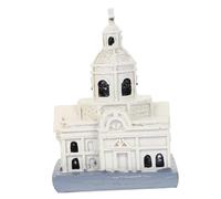 Hohopeti Unique Resin Cathedral Model Ornament for Sand Table and Desktop Decor Intricately Crafted Synthetic Resin Adornment for Home Garden Wedding and Banquet Display