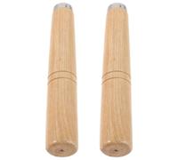 Hohopeti Universal with Heat Resistant Solid Wood and Iron Construction Wooden Spatula Handles Comfortable Grip 2pcs Replacement Handles for Kitchen Cooking Spatulas