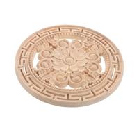 Hohopeti Unpainted Wooden Flower Carved Applique Rustic European Style Floral Wood Decor for Furniture Cabinets Wall DIY Farmhouse Embellishments Sustainable Wood