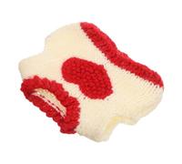Hohopeti Valentines Day Heart Squirrel Knitted Sweater Small Pet Guinea Pig Ferret Warm Vest