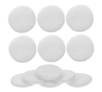 Hohopeti Velour Cotton Powder Puff 12pcs 45mm round Makeup Pads with Satin Ribbon Face Cosmetics Puff Tool for Women and Girls Loose and Pressed Powder Application