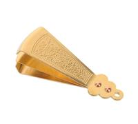 Hohopeti Vintage Brass Mustache Tweezers Handmade Copper Facial Hair Removal Tool for Men, Precision Eyebrow Beauty Clip Suitable for Daily Grooming and Festive Use