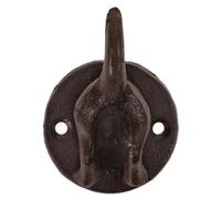 Hohopeti Vintage Cast Iron Dog Butt Wall Hook for Keys and Towels | Coffee Finish, Rustic European Style, Decorative Novelty for Mudroom or Kitchen, Saves Wall Space