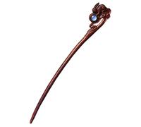 Hohopeti Vintage Rabbit Design Wooden Hair Stick Classical Chinese Hair Chopstick for Women and Smooth Edges Updo Hairpin Accessory for Elegant Han Style Buns