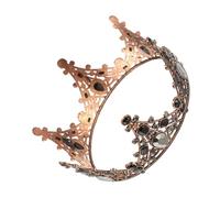 Hohopeti Vintage Rhinestones Crown Headpiece for Women Elegant Wedding Bridal Hair Accessory Classic Baroque Style for Bridesmaids Cosplay Party and Festival Wear