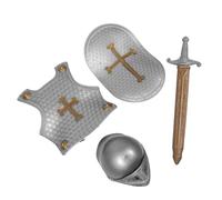 Hohopeti Vintage Roman Knight Armour for Retro Solid and Helmet Dress Up Plastic Cosplay Props for Party Games and Imaginative Role Play