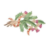 Hohopeti Vintage Scottish Thistle Brooch Retro Flower Lapel Pin Scottish National Flower Ornament for Women Dress Coat Decoration Wedding Party Accessory