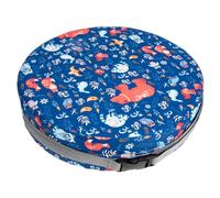 Hohopeti Water-Resistant Round Kids Dining Chair Cushion with Sponge Padding, 34cm Diameter x 8cm Thickness, Portable Booster Seat for Toddlers, Suitable for Kitchen and Dining Chairs
