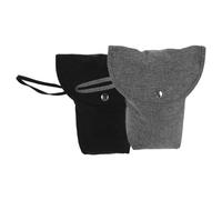 Hohopeti Waterproof Diaper Storage Bag 2Pcs Set - Portable Nappy Changing Pouch with Handle for Travel and Use - Black and Grey Wet Dry Organizer Bags