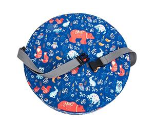 Hohopeti Waterproof Portable Booster Seat Cushion for Toddlers with Sponge and Polyester Fiber Material, Detachable and Easy to Clean, for Dining Table Feeding and Travel Use
