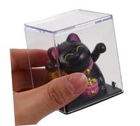 Hohopeti Waving Lucky Cat Car Decor Cute Fortune Cat Figurine with Moving Arm Compact Car Accessory for Women Creative Feng Shui Lucky Desk Ornament