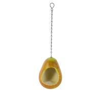 Hohopeti Weatherproof Pear Shaped Bird Feeder for Outside with Hanging Design Large Capacity Wild Bird Food Holder Fruit Inspired Feeder for Garden Deck Porch Decor