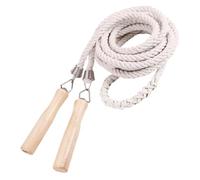 Hohopeti Weighted Wood Handle Group Jump Rope 7m for 5-7 People, Wear-Resistant Outdoor Fitness Skipping Rope for Physical Education and Endurance Training