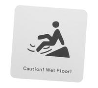 Hohopeti Wet Floor Caution Display Sign with Adhesive Tape Friendly Slippery Floor Safety Plaque for Homes Schools Shopping Malls Gentle Reminder to Prevent Slip Accidents Easy Installation