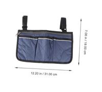 Hohopeti Wheelchair Side Pouch Bag with Capacity Storage Seat Side Container for Wheelchair Walker Scooter Organizer Tote with Hook and Loop Strap for Secure Fit