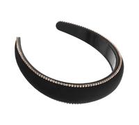 Hohopeti Wide Padded Rhinestone Headband for Women Sparkly Crystal Hairband with Comfortable Non Slip Fit Thick Padded Design for High Crown Effect Elegant Hair Accessory for Daily Wear and