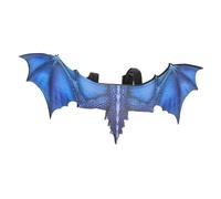 Hohopeti Wing-shaped Reptile Vest Blue Outdoor Traction Accessory for Bearded Dragons Geckos Comfortable Crawl Animal Harness