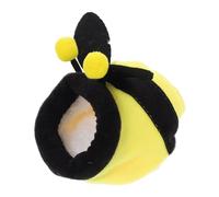 Hohopeti Winter Warm Hamster Sleeping Bed with Padding Bee-shaped Cozy Nest for Sugar Gliders Guinea Pigs and Small Pets Soft Animal House for Comfortable Rest and Hideout