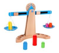 Hohopeti Wooden Balance Scale for Educational Montessori Learning Tool with Premium Beech Wood Construction Early Math and Balance Theory Development