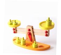 Hohopeti Wooden Balance Scale for Educational Playthings Smooth Wood Material Early Learning Tool for Weight and Math Concepts Kindergarten Teaching Aid for Boys