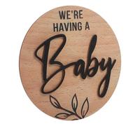 Hohopeti Wooden Birth Announcement Sign for Arrival Newborn Door Plaque and Hospital Welcome Decoration Multipurpose Crib Ornament and Photography Prop Elegant Memory Keepsake
