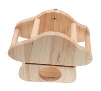 Hohopeti Wooden Bunny Feeder Rack for and Guinea Pigs and Convenient Hay Holder Fence Design for Clean Cage and Slow Feeding Pet Cage Accessory for Foraging and Eating