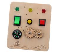 Hohopeti Wooden Busy Board Sensory for Early Educational Plaything Smooth-edge Circuit Simulation Learning Activity Enhances Coordination Creativity and Color Recognition