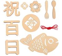 Hohopeti Wooden Commemorative Sign Newborn Age Cards Growth Recording Prop for One Hundred Day Ceremony Photo Shower Decor