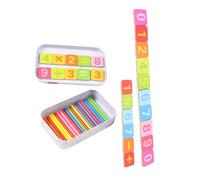 Hohopeti Wooden Counting Rods Educational for Preschool Bright Math Sticks for Number Learning Logical Thinking Hand-eye Coordination Development Early Learning Mathematical Intelligence