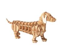 Hohopeti Wooden Dog Puzzle Kit Educational Manual Model for Creative Assembling Craft Safe Material Practical Learning and Home Decoration