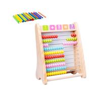 Hohopeti Wooden Educational Calculation Rack for Multi-functional Early Learning with Beads Cognitive Arithmetic Plaything for Preschool and Primary Math Development