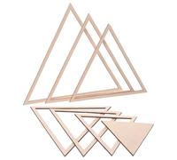 Hohopeti Wooden Geometric Pottery Molds Set Triangular Clay Forming Rails 6 Pieces 14-35Cm Ceramic Tools for Handbuilding Plates Craft Modeling