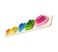 Hohopeti Wooden Geometric Shape Puzzle Educational Early Learning for Colorful Gradient Blocks for Cognitive Development Montessori Style Fine Motor Skills and Logical Thinking Enhancer