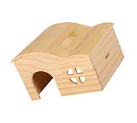 Hohopeti Wooden Hamster Cabins for Guinea Pig Hideout Safe Nibble for Teeth Grinding Fun DIY Decoratable Space for Animals Playhouse