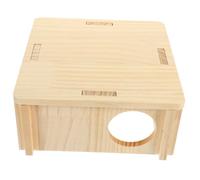 Hohopeti Wooden Hamster Hideout Cabin for Small Pets Playhouse with Spacious Design for Exercise and Sleep DIY Paintable Guinea Pig Nest Private Hideaway for Mice and Hamsters