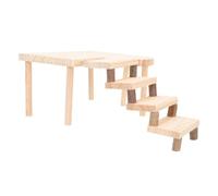 Hohopeti Wooden Hamster Platform with Ramp for Cage Safe Rat and Chinchilla Accessory Fun Exercise for Pets Prevents Boredom and Stress Pet
