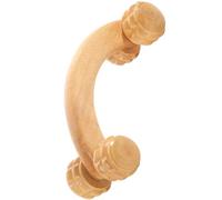 Hohopeti Wooden Handheld Massage Roller with Four Rolling Wheels, Muscle Relaxation Tool for Back, Neck, Arms, and Feet, Portable Manual Body Massager for Relief and Circulation