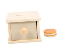 Hohopeti Wooden Montessori Object Permanence Box for Motor Skills Training Color Recognition Educational for Boys Early Learning Hand-eye Coordination Development