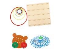 Hohopeti Wooden Nail Plate Geometry Demo Educational for Preschool Mathematics Teaching Instrument Montessori Math Learning Tool for Home and School