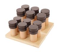 Hohopeti Wooden Olfactory Barrel Sensory Box for Cognitive Development Educational Montessori Smell Sense Safe Preschool Learning Tool for Training