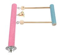 Hohopeti Wooden Parrot Stick Toy Hanging Bird Cage Toy Bite Resistance for Parrot Activity and Educational Play