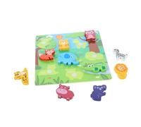 Hohopeti Wooden Puzzle for Multicultural Educational Cartoon Puzzle Board Early Learning Safe Preschool Activity