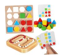 Hohopeti Wooden Puzzle Maze for Seniors Rotating Bean Brain Teaser Activity for Cognitive Stimulation Hand-eye Coordination Memory Training Portable Group Game for Elderly Entertainment and